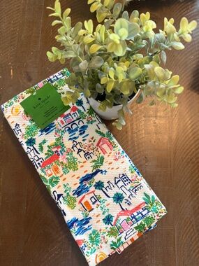 kate spade Tropical Village Print Kitchen Towels - Multicolor NWT
